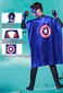 Uaejj Halloween Costume For Kids, Boys Halloween Dress Up, Kids Superhero Capes Set, Superhero Cosplay Custome For Boys Girls Party Supplies Christmas Halloween Gifts (M(70*90cm), M)