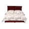 In House Le&oacute;n Velvet Bed Frame - Queen - 200x160 cm - Burgundy