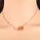 Aiwanto Necklace Rose Golden Neck Chain Necklace Simple Pendant Necklace