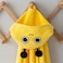 Milk&amp;Moo Buzzy Bee Baby Bath Towel, 100% Cotton Baby Hooded Towel, Ultra Soft and Absorbent Baby Towel for Newborns, Infants and Toddlers, XL Size, Yellow Color