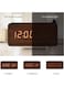 Generic Wooden LED Clock With Temperature Humidity Display Electronic Clock For Bedroom Bedside Home Office