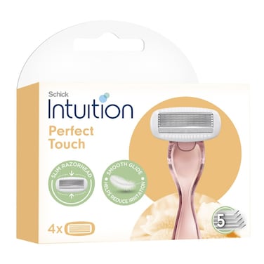 Schick Intuition Perfect Touch Razor With 4 Cartridge Pink