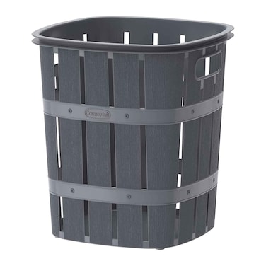 Cosmoplast Cedargrain Laundry Bin 33L Black