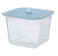Food container with lid, square plastic/silicone1.4 l
