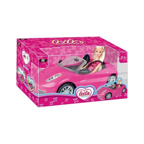 Power Joy Leila Dream Car With Doll Playset Pink 35cm