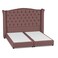In House Al Dimashqi Linen Bed Frame - Single - 200x90cm - Dark Pink