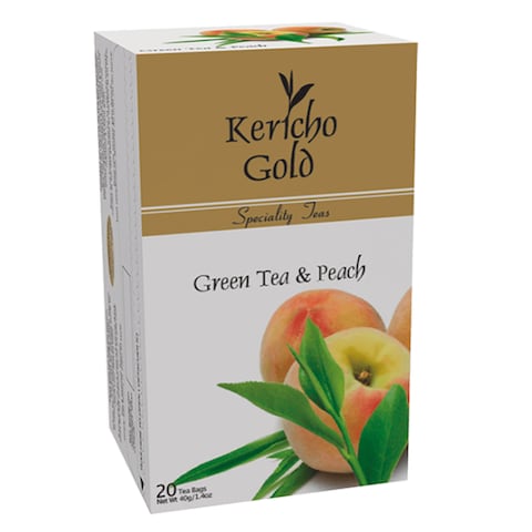 Kericho Gold Green Tea And Peach Tea Bags 2g x Pack of 20