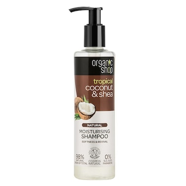 Organic Shop Tropical Coconut And Shea Natural Moisturising Shampoo White 280ml