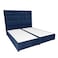 In House Alex Velvet Bed Frame - Queen - 200x150 cm - Dark Blue