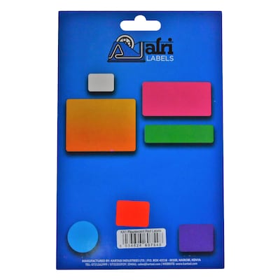 AFRI ADHESIVE LABEL FLUO RED KA1