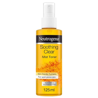Neutrogena Soothing Clear Mist Toner, Skin-Friendly Tumeric, 125Ml