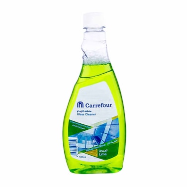 Carrefour Glass Cleaner with Lemon Scent Refill Bottle - 500 ml