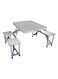 Generic Foldable Chair And Table Set Silver/White