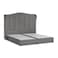 In House Shumt Velvet Bed Frame - King - 200x180 cm - Gray