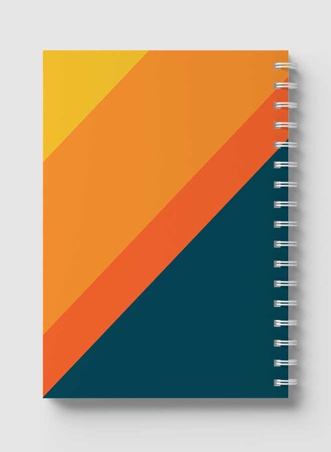 Lowha Spiral Notebook With 60 Sheets And Hard Paper Covers With Overlayed Colored Shapes Design, For Jotting Notes And Reminders, For Work, University, School