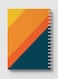 Lowha Spiral Notebook With 60 Sheets And Hard Paper Covers With Overlayed Colored Shapes Design, For Jotting Notes And Reminders, For Work, University, School