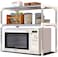 Double layer Metal Microwave Oven Stand ，Over The Rack Storage Organizer for Home Kitchen Bathroom Countertop Storage