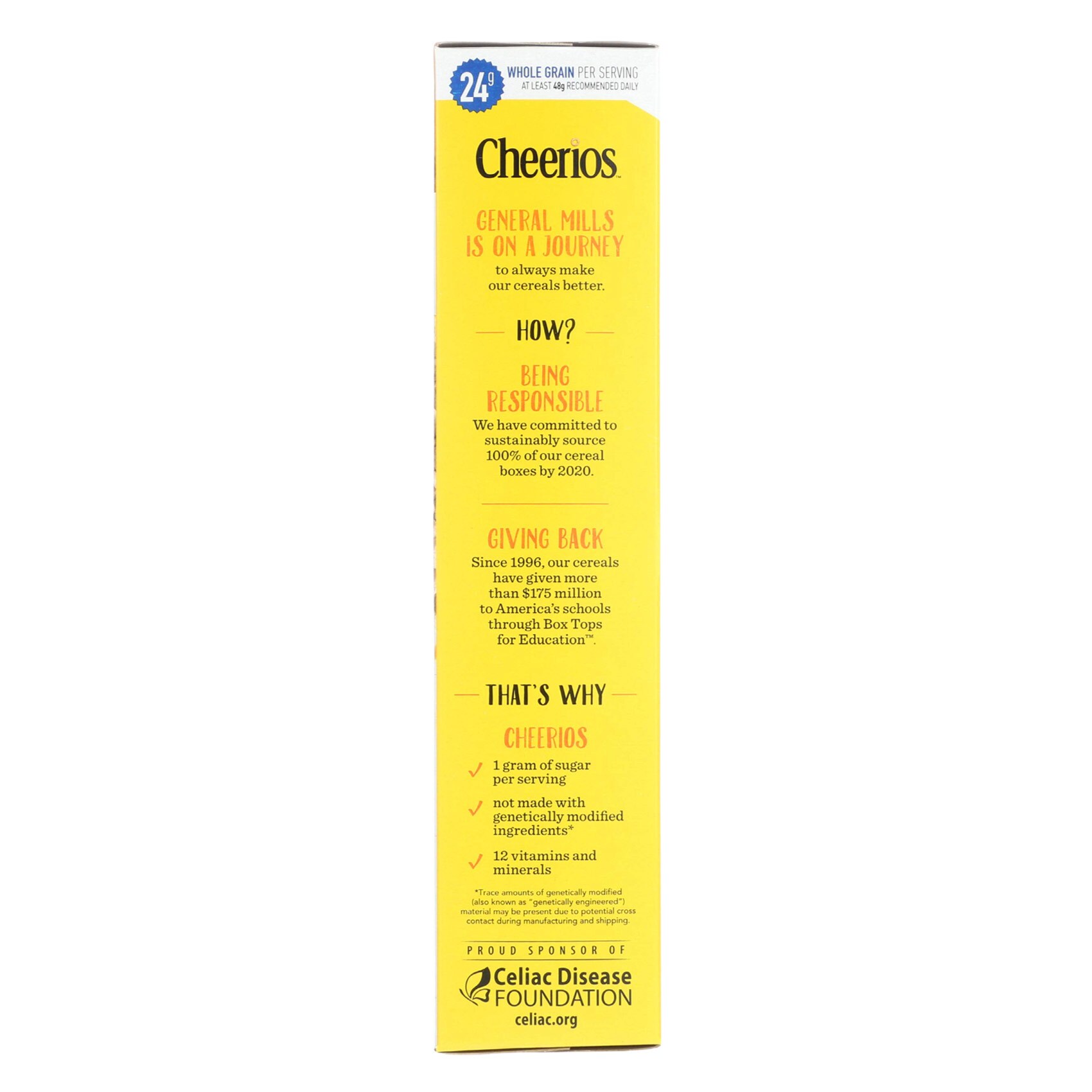 General Mills Cheerios Cereal Whole Grain Oats 340 Gram product thumbnail 2