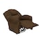 In House Velvet Rocking &amp; Rotating Recliner Chair - Brown - NZ100