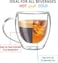 1CHASE Double Wall Insulated Glass Cup With Handle 250ml For Espresso Coffee Milk Tea- Set Of 4