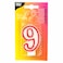 PAPSTAR B'DAY CANDLE 9 RED EDGE