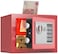 Electronic Digital Mini Cash Deposit Drop Slot Safe Box with Key and Pin Code (23x17x17cm) Red