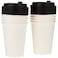 Hotpack Disposable Heavy Duty Paper Cup White 12 ounce with Black Lid, 10 Pieces for Hot &amp; Cold Drinks, Coffee &amp; Tea.