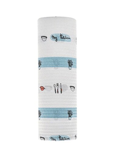 Marrkhor Disposable Dish Cloth Roll, White/Blue/Orange, 25X8X8Centimeter