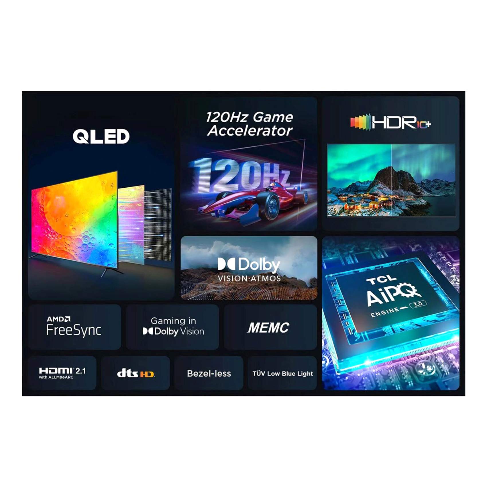 TCL 65-Inch 4K Google Smart QLED TV 65C645