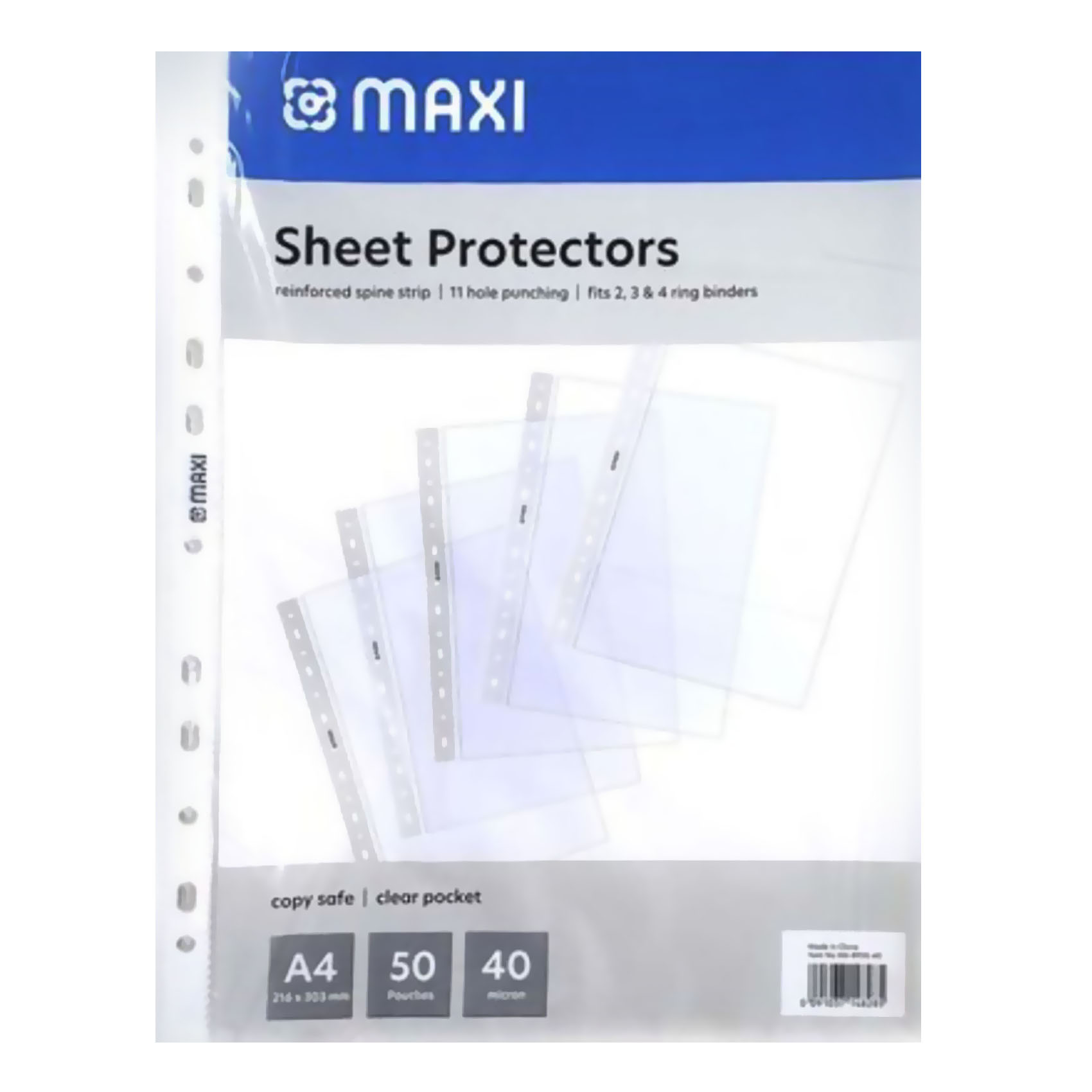 Maxi A4 Sheet Pockets Clear 50 PCS