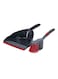 Delcasa 2-Piece Plastic Dustpan And Brush Set Grey/Red
