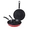 Delcasa 3Pc Set 26cm Frypan And 25cm Tawa And Turner