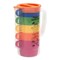 Lock And Lock Water Jug Cup Set - 1.2 Liters + 5 Cups - Multicolour