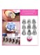 Generic 10-Piece Icing Pipe Nozzles Silver/White/Pink 3.7x3.7x4.1cm