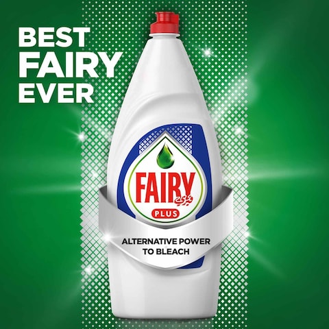 Fairy Plus Antibacterial Dishwashing Liquid Soap with alternative power to bleach 600ml Pack of 2