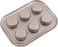 Royalford 6 Cup Muffin Pan 29.4X21X3.5cm 0.5mm1X12