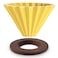Coffee ceramic dripper v02 zigzag yellow