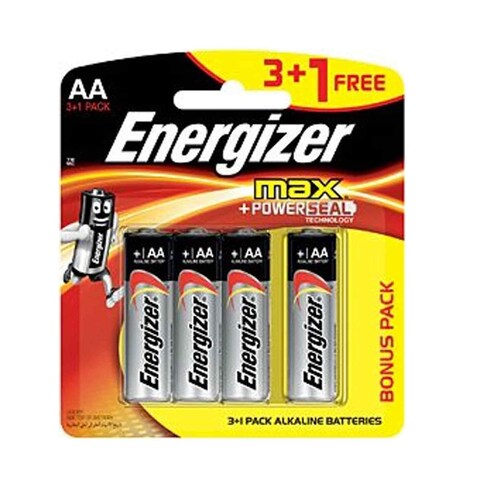 Energizer Max Battery AA E91 3 Pieces + 1 Free Online | Carrefour Jordan