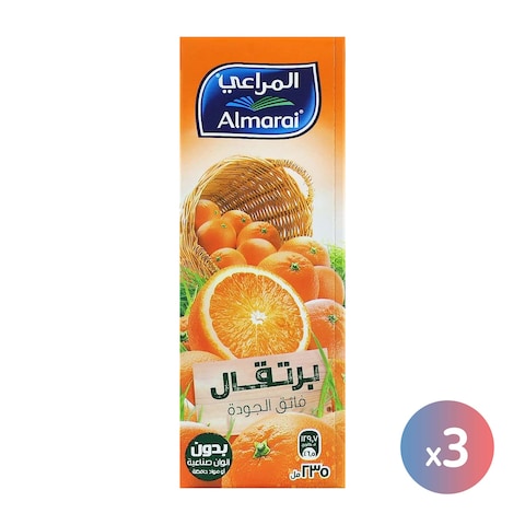 Al Marai Orange Juice - 235ml - 3 Pack