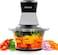 Geepas 2L Multi Copper With Garlic Peeler, 2 Speed With 4 Pcs Stainless Steel Blades, Glass Bowl, 500W, Ideal For Chopping Garlic Ginger, Vegetables, Onions, Nuts &amp; More
