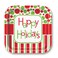 Happy Holidays 8 9in Square Plates46885