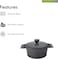 Royalford Die-Cast Aluminium Casserole 32cm, Rf8600, Grey
