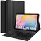 keyboard Case Compatible with Samsung Galaxy Tab S6 Lite 10.4'' Soft TPU Back Cover Wireless Bluetooth Keyboard Case Cover For Galaxy Tab S6 Lite, Black