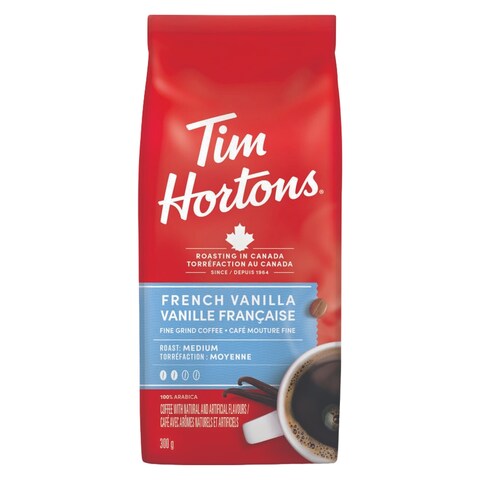 Tim Hortons French Vanilla Medium Roast Fine Grind Coffee 300g