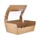 Hotpack Kraft Lunch Box Window KLBW12, 5 Pieces