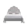 In House Napoli Velvet Bed Frame - Queen - 200x150 cm - White