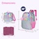 Eazy Kids - 18" School Bag, Glitter Bento Box, Lunch Bag, Pencil Case, Set of 4 - Girl Power Pink