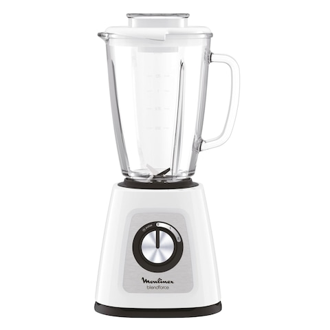 Moulinex LM435127 Blendforce Glass Jug Blender 700W 1.7L Black/White