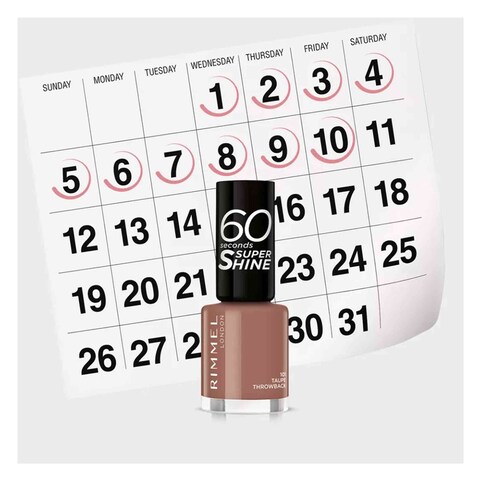 Rimmel London 60 Seconds Super Shine Nail Polish 101 Taupe Throwback 8ml