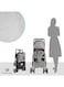 Moon Lightweight All Terrain Adjustable Pair Twin Baby Stroller, Light Grey Melange